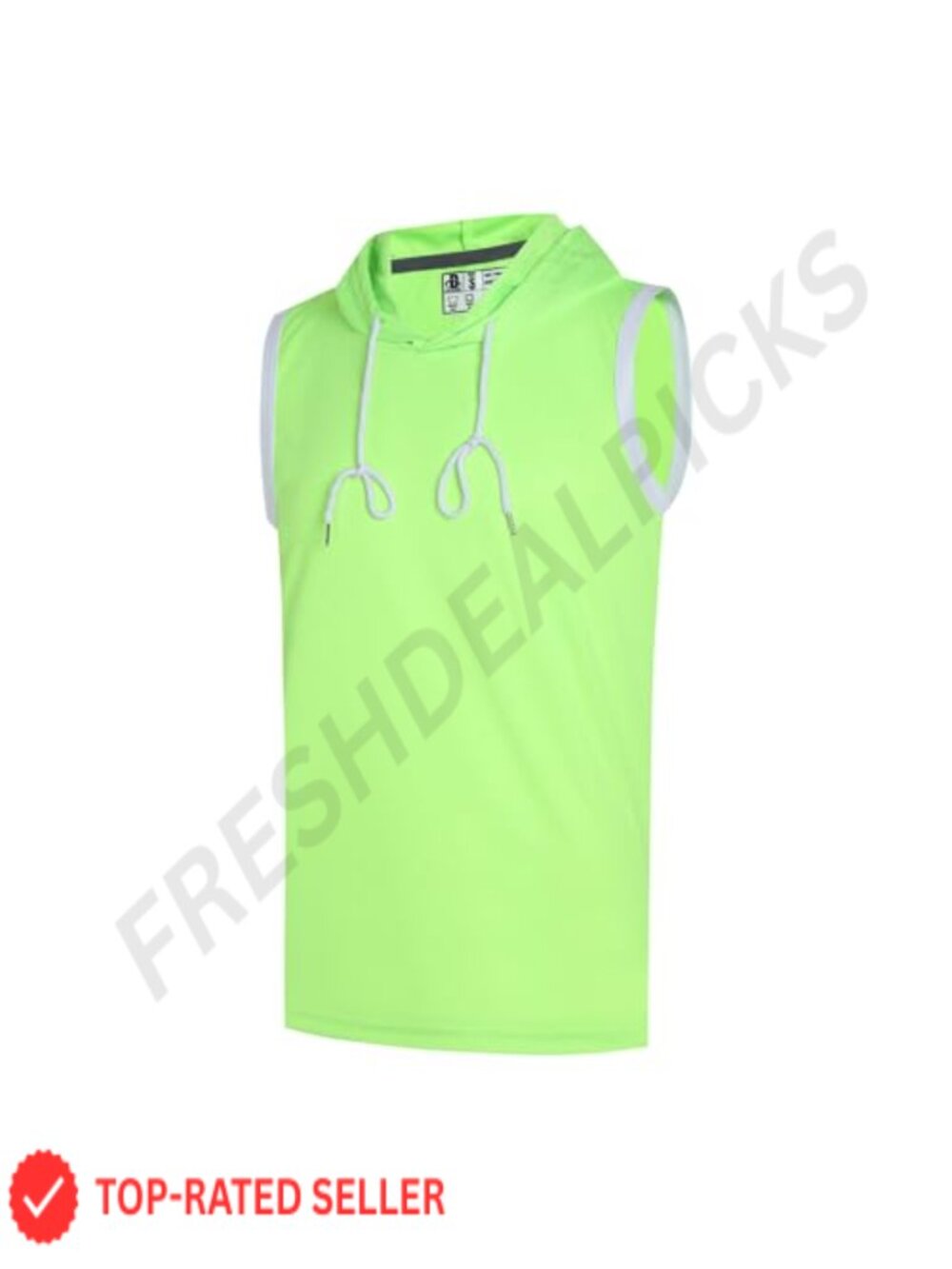 Men's Sleeveless Hooded Shirt Quick Dry Gym Workout Tank Top UPF 50+